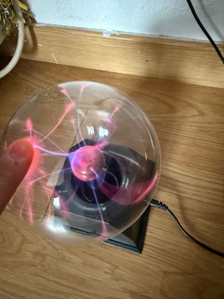 Lámpara Plasma Bola Cristal Negra