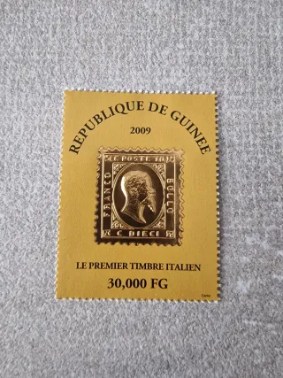 Francobollo oro Repubblica di Guinea 2009