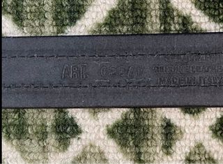 Cintura Vera Pelle 100cm Nera Fibbia Argento