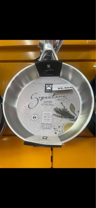 Sartén BRA Signature 24cm Acero Inoxidable Nueva