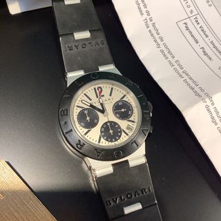 Reloj Bvlgari Aluminio Cronógrafo Negro/Plata