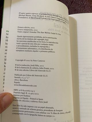 Peter Cameron./ Algún día este dolor te será útil