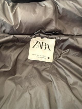 Plumífero Zara Negro Talla XS