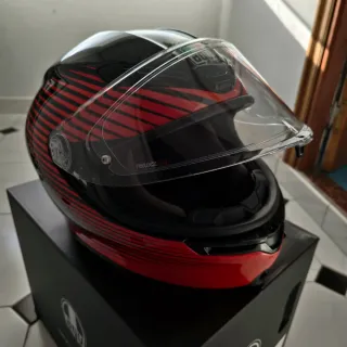 Casco AGV K6 Talla L Negro/Rojo
