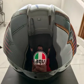 Casco AGV K6 Talla L Negro/Rojo