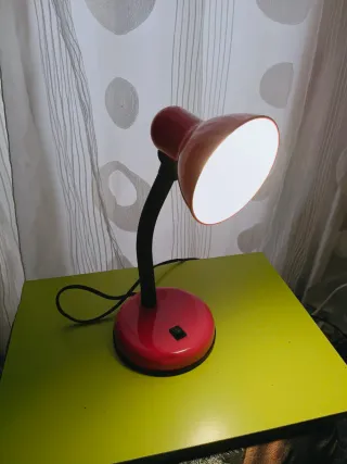 Flexo Escritorio Rosa Metálico Ajustable