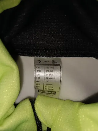 Chaqueta Ciclismo Niño Neón y Negro