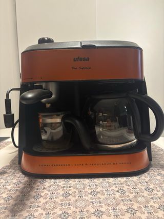 Cafetera Ufesa Duo Supreme Naranja