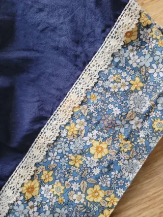 Falda algodón de casera flores talla 9-11 años