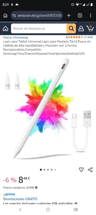 Lápiz Stylus 503M para iOS/Android/Windows