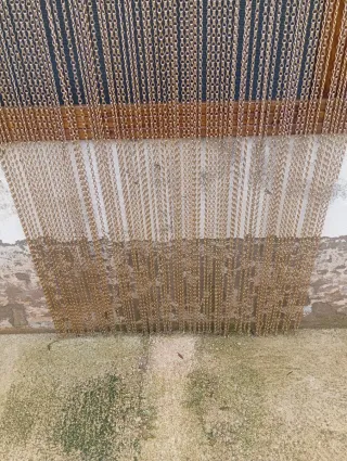 Cortina in alluminio color oro