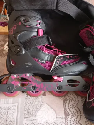 Patines en línea Oxelo morados y negros,37a40