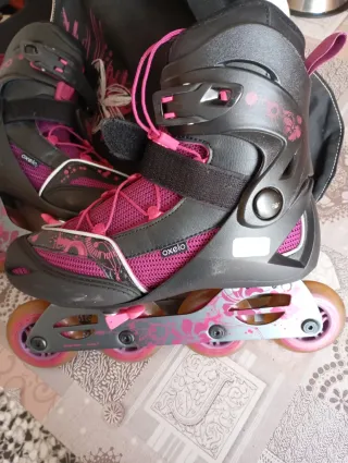 Patines en línea Oxelo morados y negros,37a40
