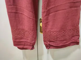 AMISU - Pantalones fluidos color teja