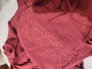 AMISU - Pantalones fluidos color teja