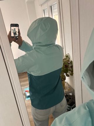 Chaqueta Columbia verde y azul