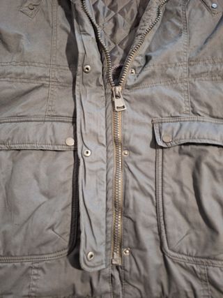 Abrigo mujer capucha gris talla XL (NUEVO)