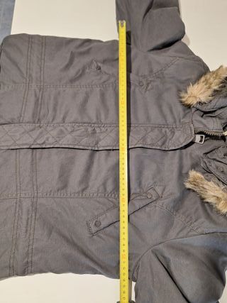 Abrigo mujer capucha gris talla XL (NUEVO)