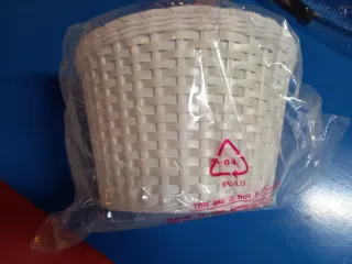 Cesta Bicicleta Plástico Blanca