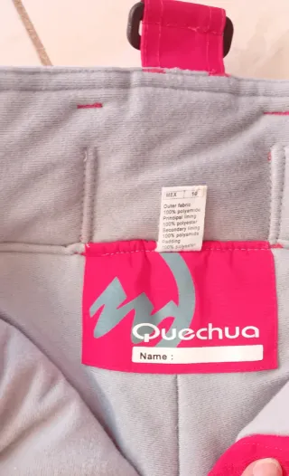 Pantaloni da sci rossi Quechua