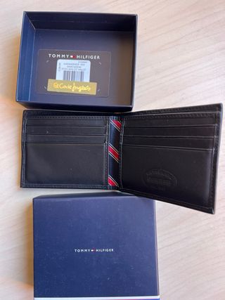 Billetera Tommy Hilfiger Piel Negra de piel