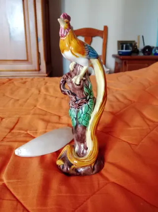 Figura Gallo Porcelana Multicolor