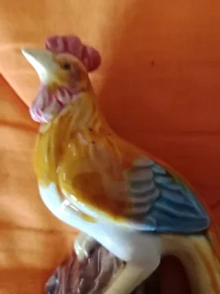 Figura Gallo Porcelana Multicolor