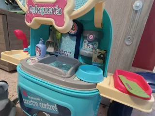 Maleta peluquería canina portátil con perrito