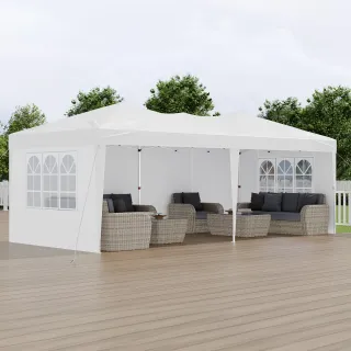 Gazebo Pieghevole da Esterno 5,9 x 2,96 x 2,65 m