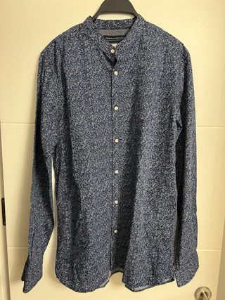 Camisa Jack & Jones cuello mao azul L