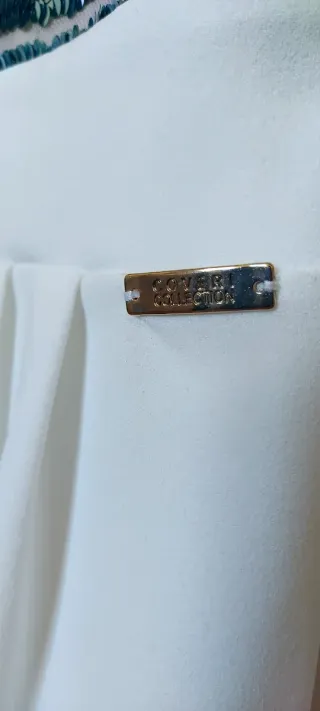 Vestito Coveri paillettes arcobaleno e bianco