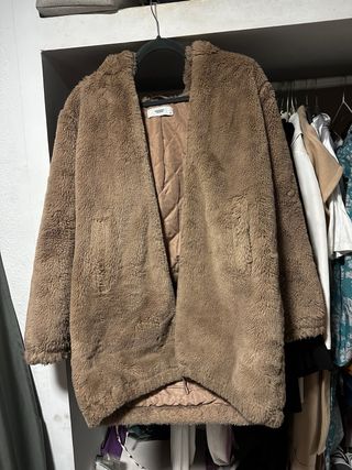 Abrigo Teddy Marrón Talla S
