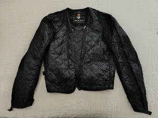 Chaqueta de piel negra para moto hombre. REV'IT