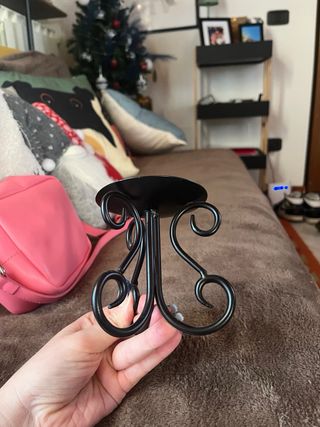 Portacandele in ferro battuto vintage