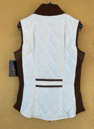 Gilet Zara donna bianco e marrone