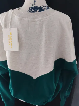 Sudadera Isabel Marant Verde y Blanca