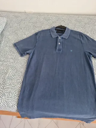 Polo Silbon Manga Corta Azul