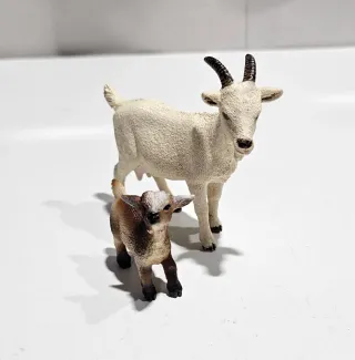 Cabra Blanca y Cría Schleich