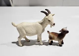 Cabra Blanca y Cría Schleich