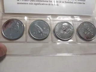 4 Monedas Homenaje Papa Juan Pablo II