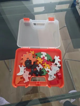 Puzzle de madera con números