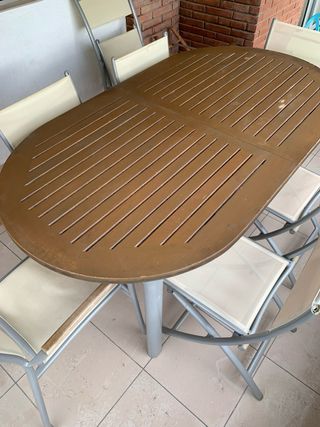 Mesa Terraza Extensible teca madera