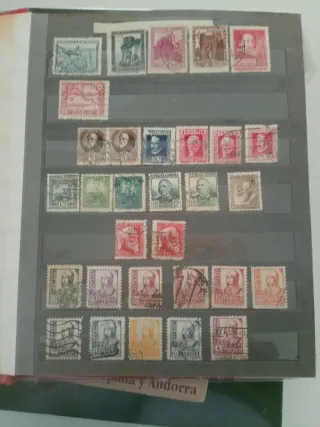 Álbum sellos antiguos España Matasellados