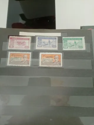 Álbum sellos antiguos España Matasellados