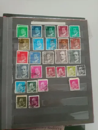 Álbum sellos antiguos España Matasellados