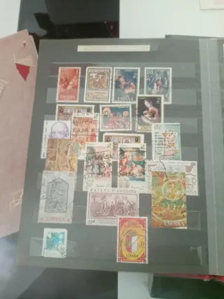 Álbum sellos antiguos España Matasellados