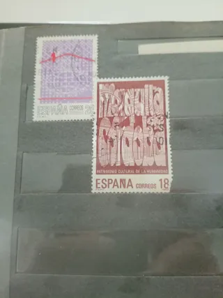 Álbum sellos antiguos España Matasellados