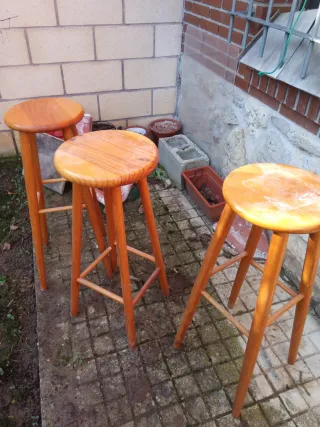 Taburetes de bar de madera