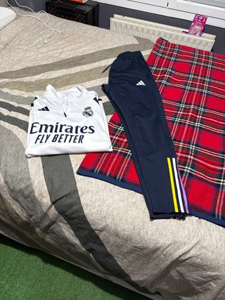 Chándal Real Madrid Adidas Blanco y Azul
