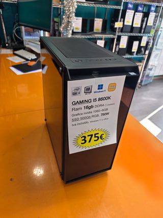 PC Gaming i5 8600K Nvidia 1060 16GB SSD 500GB